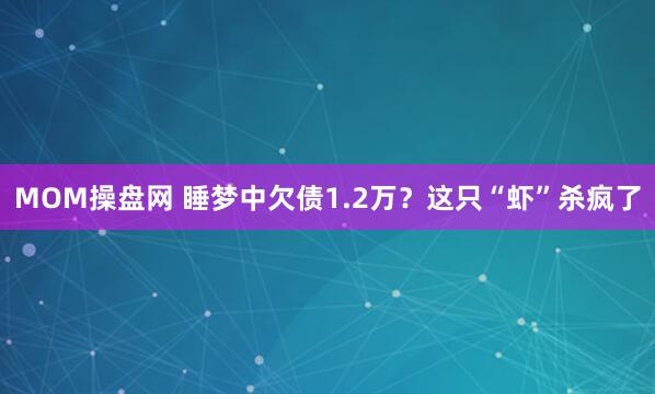 MOM操盘网 睡梦中欠债1.2万？这只“虾”杀疯了