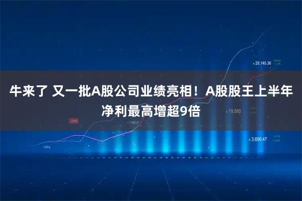 牛来了 又一批A股公司业绩亮相！A股股王上半年净利最高增超9倍